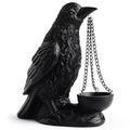 Gothic Crow Candle Holder Tealight Hanger Raven Decor Black Hanging Candleholder