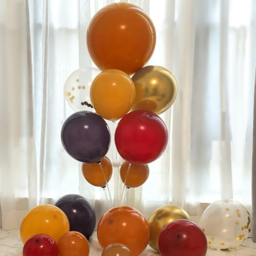 Fall Balloon Arch Kit for Birthday Party Thanksgiving Wedding Decorations - Burgundy Red Yellow Orange Purple