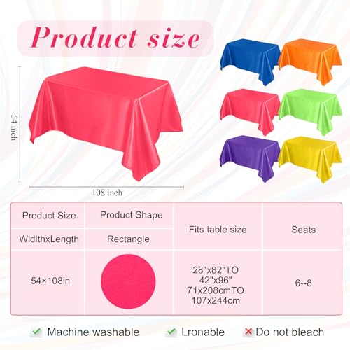 Colorful Stretch Chair Sashes and Neon Tablecloths for Fiesta Party - Variation of THIS listing