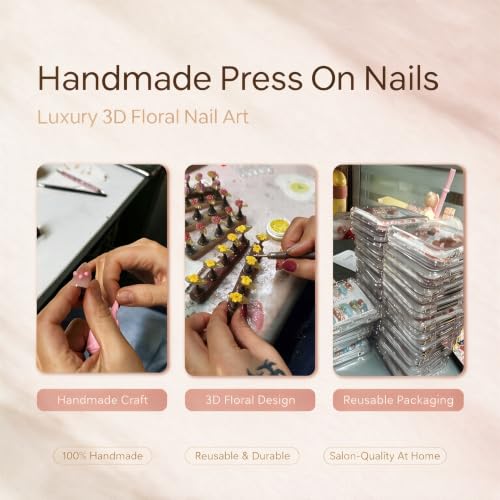 Black French Tip Medium Square Handmade Acrylic Press-On Nails - Edgy Nail Art Variation M
