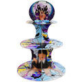 Gothic Birthday Decorations 3-Tier Cupcake Stand - Black & Purple Gothic Style