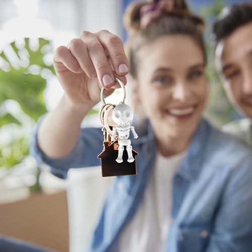 Mini Skeleton Keychains Set - 3D Articulated Party Favors & Haunted Decor
