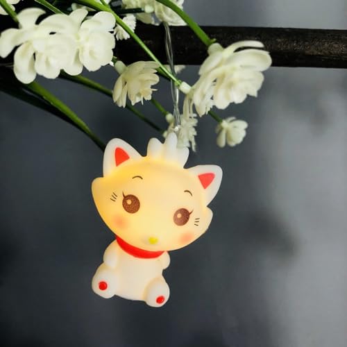 USB Cat String Lights 1.65m with Crown Cat Design - Fairy Lights for Kids Room & Parties