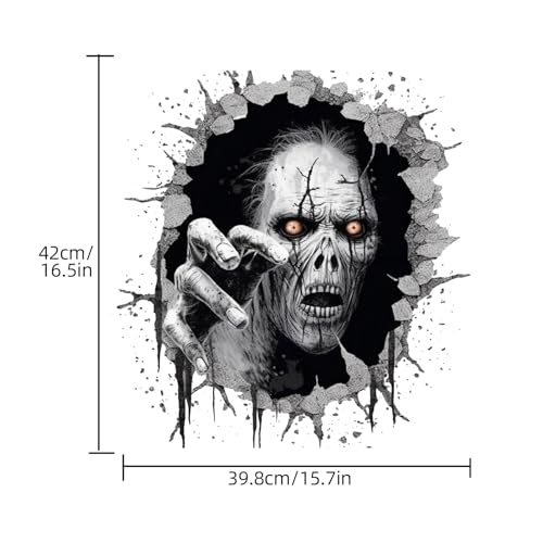 Halloween Ghost 3D Wall Decals - Spooky Removable Ghost Wall Stickers for Halloween Party Decorations