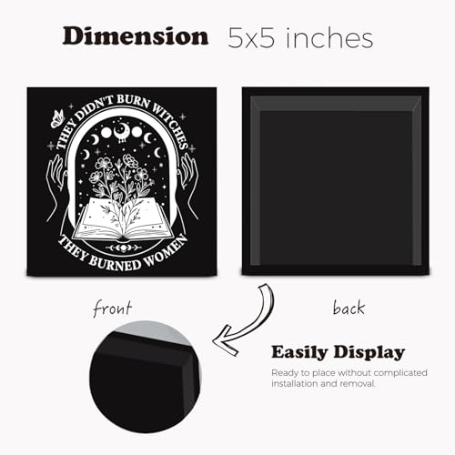 Halloween Wooden Sign - Gothic Witchy Feminist Celestial Decor for Home & Office