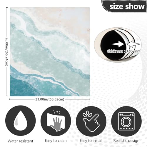 Bohemian Beach Dishwasher Magnet Cover - 23 x 26 in Magnetic Refrigerator Panel
