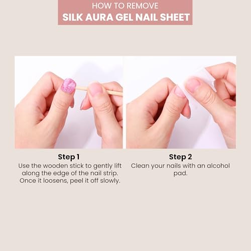 Self-Adhesive Nail Foils Set - Gradient Glitter Nude Long-Lasting Manicure