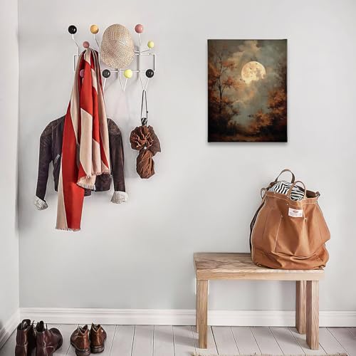 Halloween Spooky Full Moon Forest Wall Art Canvas - 11x14 Variation B