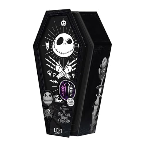 Nightmare Before Christmas Coffin Light - Spooky Halloween Decor, LED Mode & Brightness Settings
