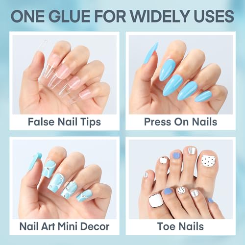 Strong Nail Glue - 10ML, Fast-Drying, Long-Lasting Adhesive for Fake Nails & Decor - Luckyfairy