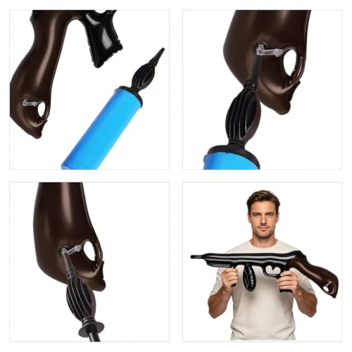 4 Pack Inflatable Gun Prop Set for Halloween Party and Decorations
