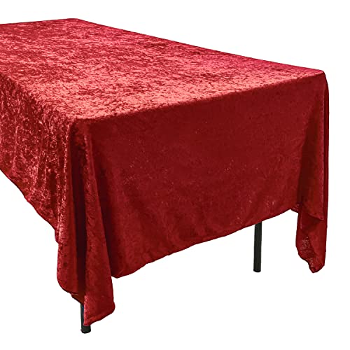 Velvet Tablecloth 60x102 Inch Rectangular Red - Luxurious Wedding & Party Cover
