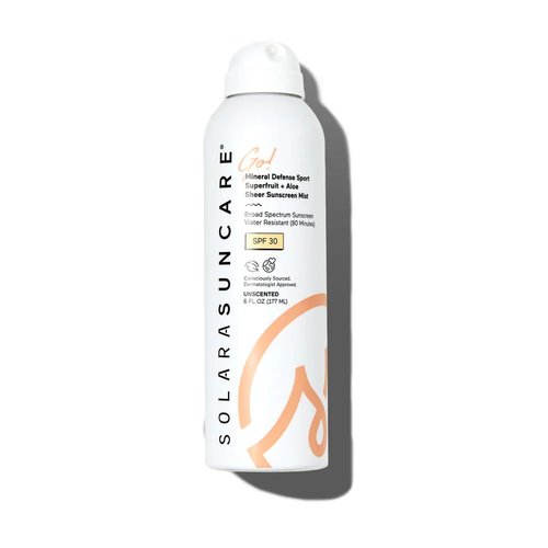 Solara Suncare - Go! Mineral Defense Sport Sunscreen Mist, SPF 30 | EWG Verified, Vegan, Reef Friendly | 6 fl oz
