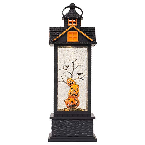 LED Lighted Swirl Pumpkin Lantern - Halloween Tabletop Decor