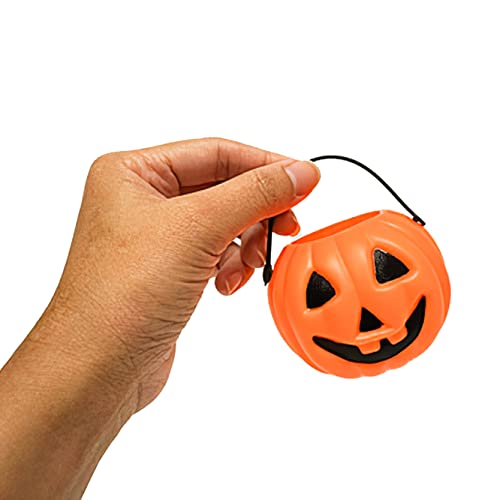 Mini Halloween Pumpkin Buckets 24 Pack - Trick or Treat Candy Holders for Kids