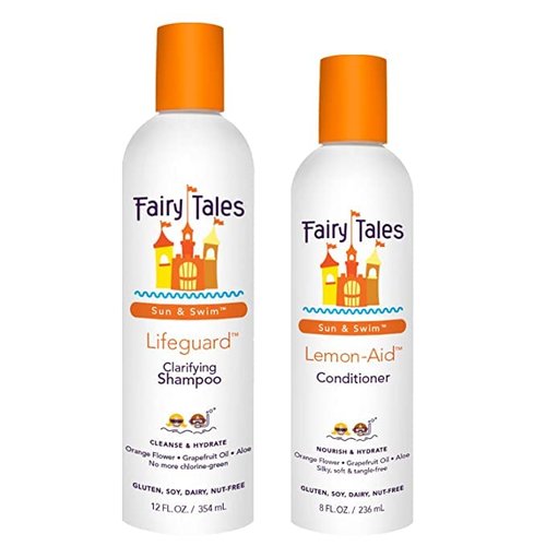 Fairy Tales Swim Shampoo & Conditioner Set - Natural Chlorine Removal for Kids | 12oz & 8oz