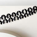Black Butterfly Garland - Pre-Strung Felt Halloween Wall Decor, 9 Feet - Black