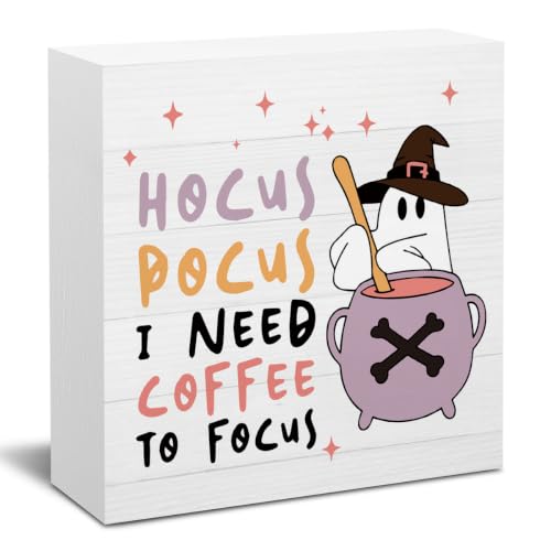 Halloween Coffee Sign Hocus Pocus Decor Funny Coffee Bar Decorations - Halloween 2