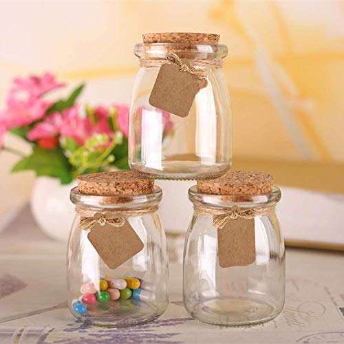 100ml 30pcs Small Glass Jars with Cork Lids - Mini Potion & Storage Bottles