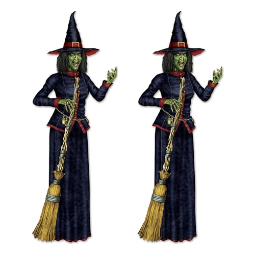 Witch Decorations - 2 Pack Fully Poseable 6'2