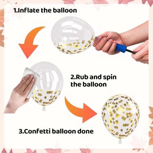 Orange Fall Balloons Set for Autumn Birthday & Wedding Decorations