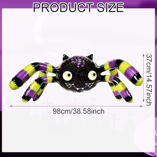 38 Inch Halloween Spider Balloon - Jumbo Matte Black Foil Decoration - Spider Variation