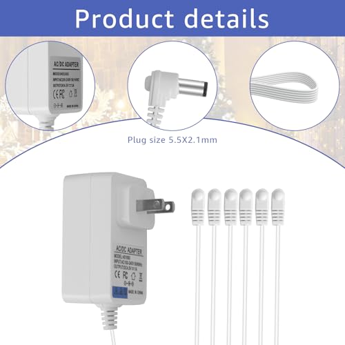 6-Way 4.5V Power Adapter for Lemax Christmas & Halloween Village Decorations