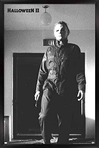 Halloween Michael Wall Poster Framed - 34 x 22.4 Inches Home Decor