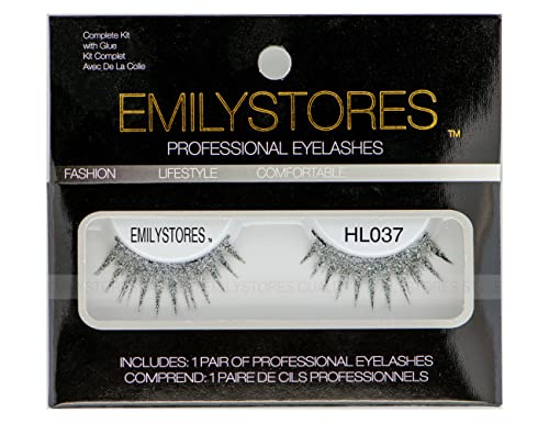 Silver Halloween Faux Eyelashes for Women - Cosplay, Costume & Party Accessory - Variation: Silver