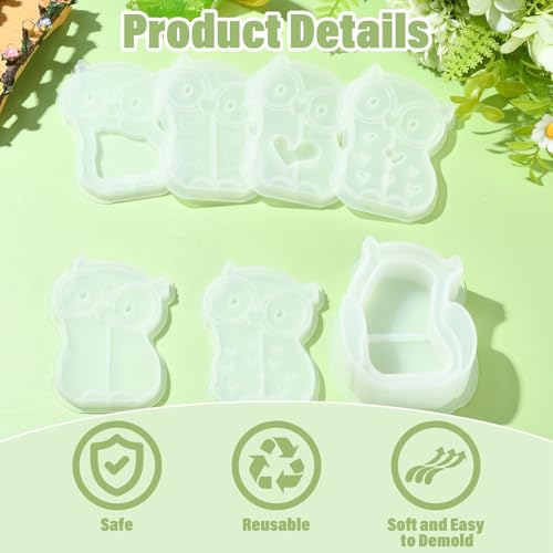 Food-Grade Silicone Owl Molds for Baking and Crafting - 7 Styles Halloween Decor