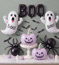 Purple Halloween Party Decorations - Ghost & Pumpkin Balloons Set - Variation: Purple