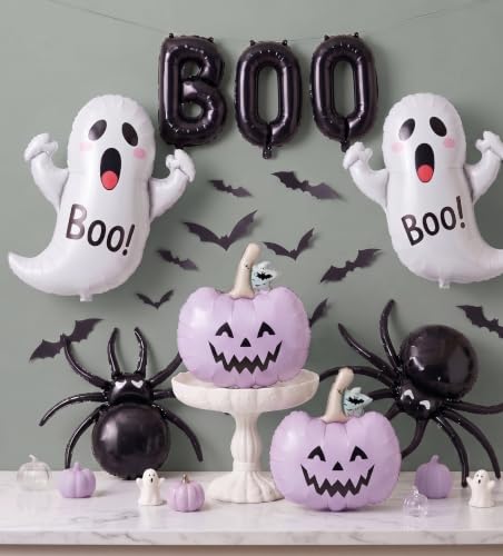 Purple Halloween Party Decorations - Ghost & Pumpkin Balloons Set - Variation: Purple