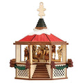 Handcrafted Glass Christmas Ornament - Oompah Gazebo Wooden Decoration