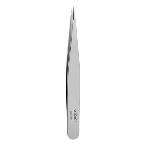 GöSol Tweezers - Professional Pointed Tweezers for Women and Men, 420 Stainless Steel Precision Tweezers for Women Facial Hair Removal, Expert Ingrown Hair Plucker, 0 Gap, Painless Hair Extraction