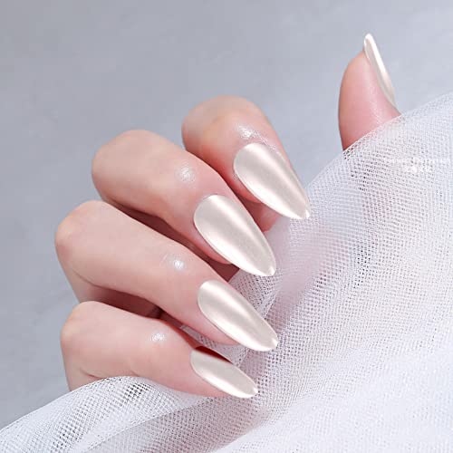 White Pearl Chrome Nail Powder - Iridescent Mermaid Pigment - 1 Jar