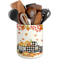 Fall Kitchen Decor Ceramic Truck Pumpkin Utensil Holder - Fall Truck Variation