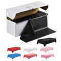 Disposable Plastic Table Cover Roll 54 x 300 ft with Cutter Box - Black, Rectangular 15.2 x 5.5 inches