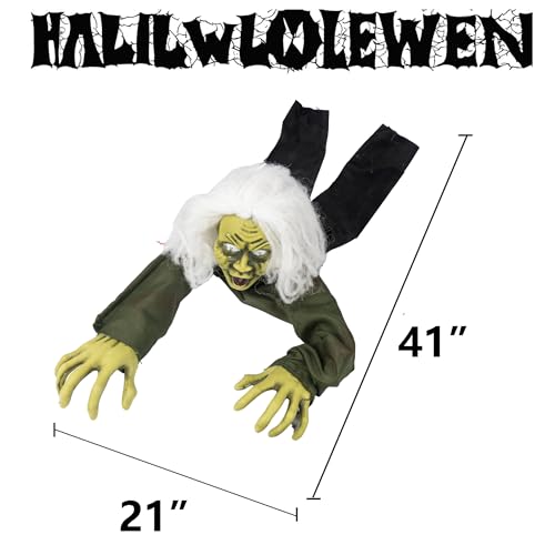 Halloween Zombie Groundbreaker Prop with Lighted Eyes & Sound - Green Outdoor Decoration