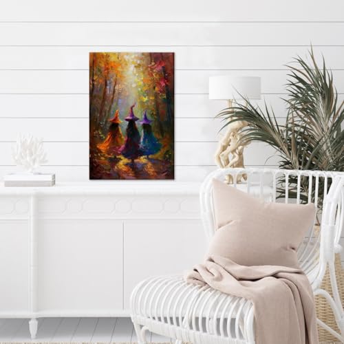 Halloween Wall Art Witch Poster 16x24 Unframed Gothic Dark Academia Decor - Style 2