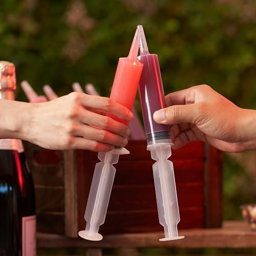 Large Reusable Jello Shot Syringes - 2oz Party Syringe Set, BPA Free