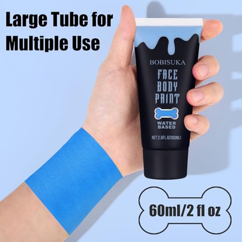 Blue Face & Body Paint - Water-Based, Non-Toxic Halloween & Cosplay Makeup