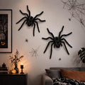 Halloween Wall Stickers Set with Spiders and Webs - Removable Indoor Decorations