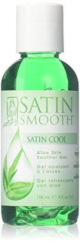 SATIN SMOOTH Cool Aloe Vera Skin Soother - Post-Waxing Gel, 4 Fl Oz