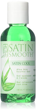 SATIN SMOOTH Cool Aloe Vera Skin Soother - Post-Waxing Gel, 4 Fl Oz