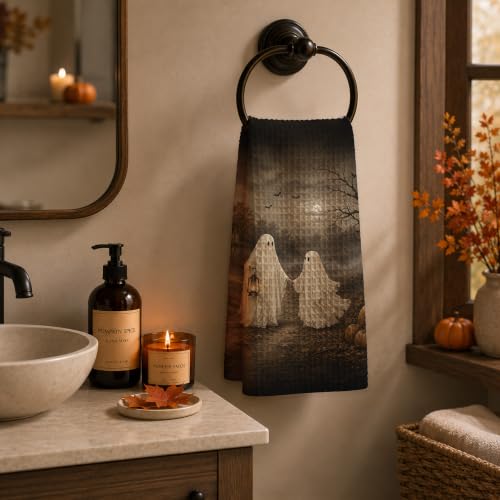 Halloween Ghost Hand Towel 16x24 Inch Haunted House Spooky Decor - Child Variant