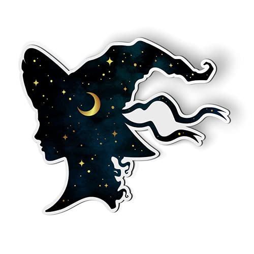 Magnet for Car Refrigerator Locker 5-Inch Celestial Witch Design Waterproof Magnetic Decor