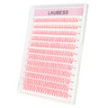 Colored Eyelash Clusters Pink 40D-0.07D Mix9-16 - Fluffy DIY False Lashes