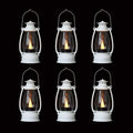 White Mini Lantern Set - 6 Elegant Battery-Operated LED Decor Lanterns for Weddings, Ramadan, Parties