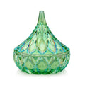 Medium Green Hershey Candy Dish - Crystal Chocolate Decor for Living & Dining