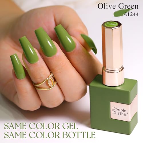 Green Gel Polish 15ML Same Color Soak Off Nail Art Manicure Kit - Double Rhythm